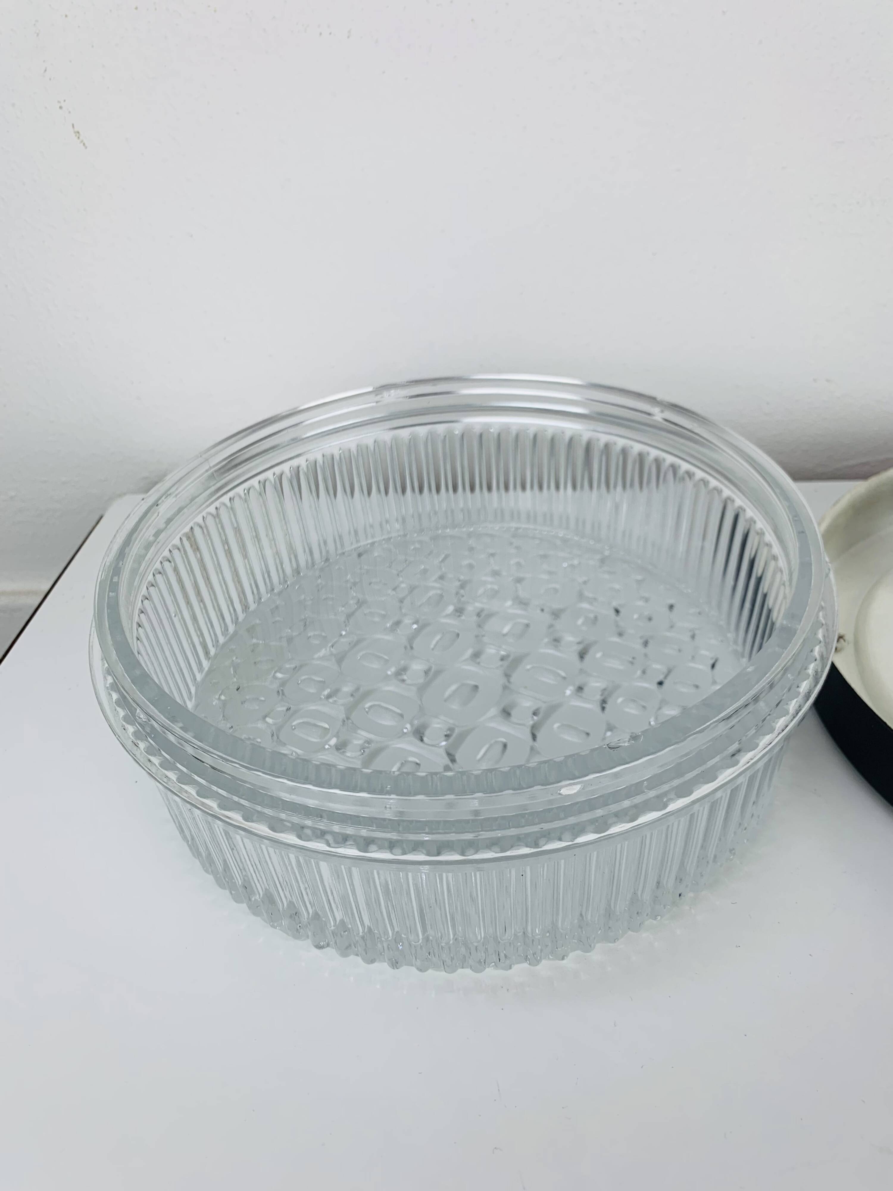 Round molded glass wall light from the 50s, ceiling light