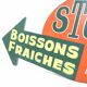 Sign sign arrow vintage bistro guinguette wood panel