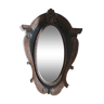 Oval wooden mirror 101x70cm