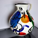 Vase painted by Peter Robert Keil, signed, Germany, 1984