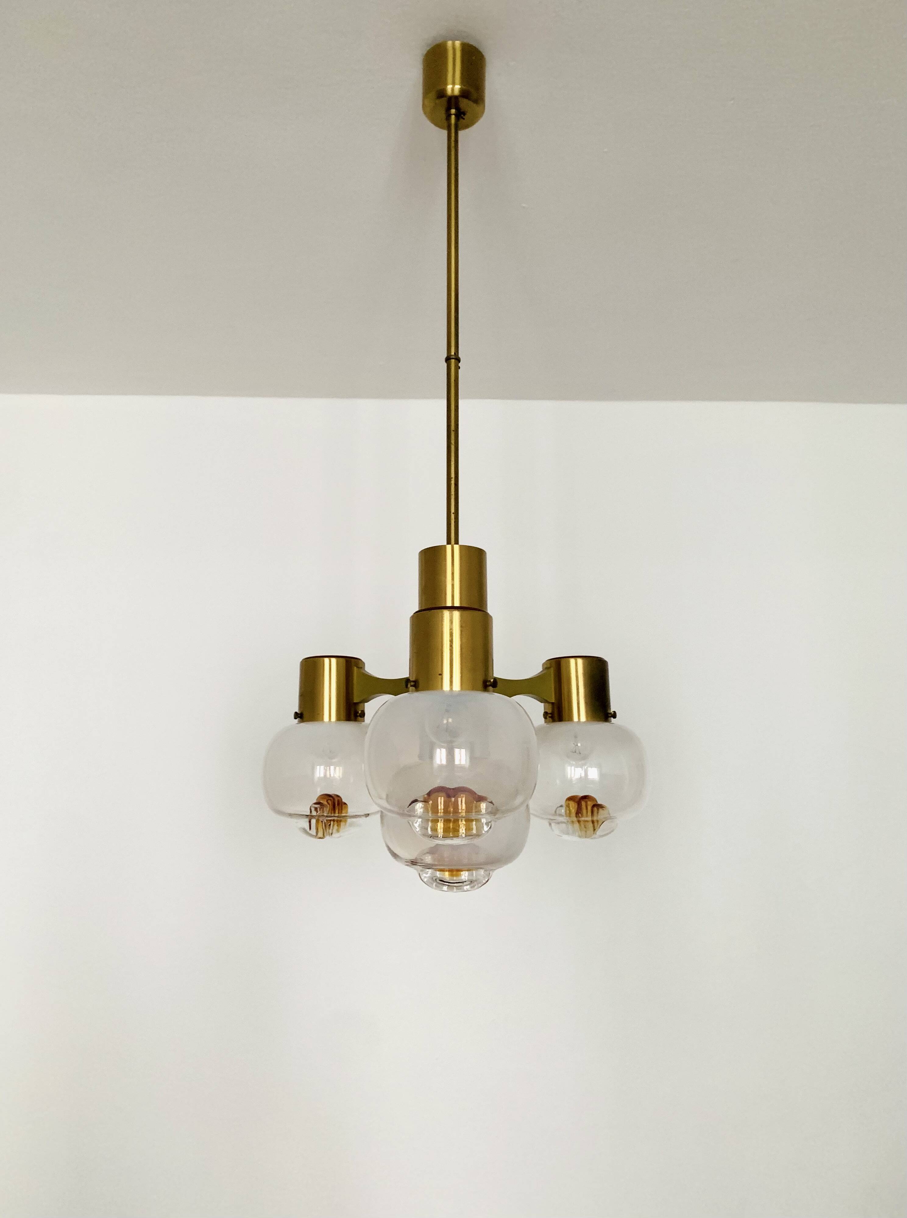 Lustre en verre de Murano par Mazzega