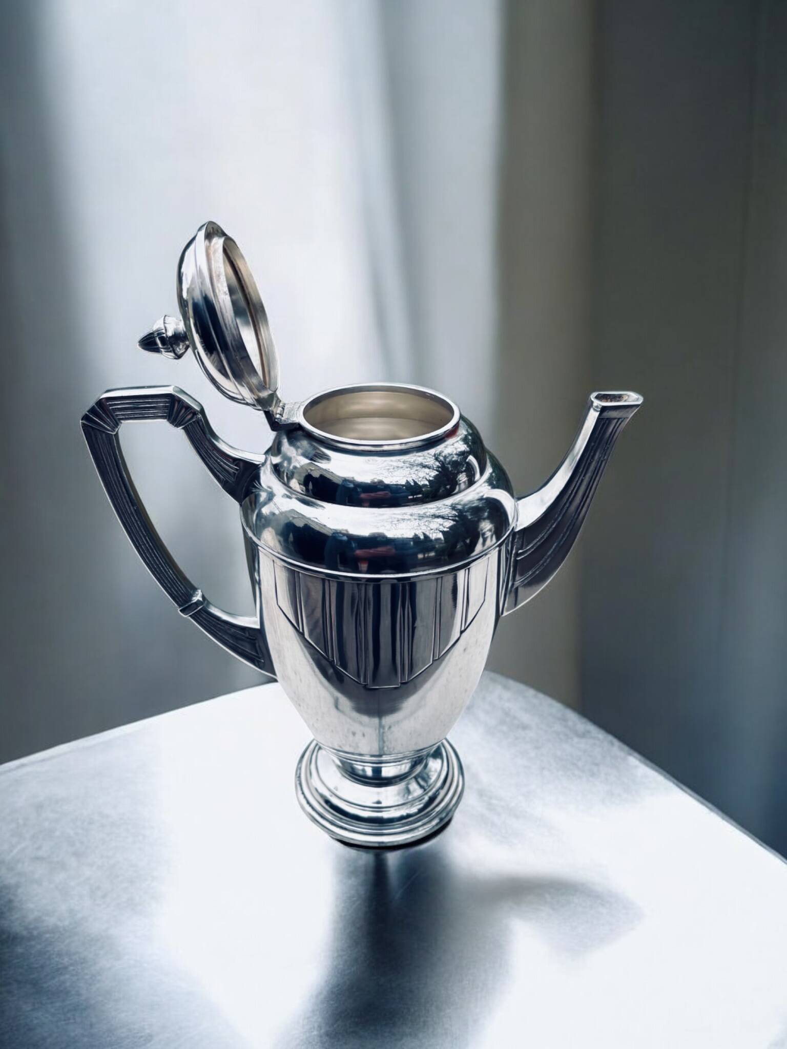Art Deco Tea/Coffee Service Rodolphe Reysec (Silver Plated Metal)