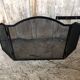 Fire Screen Grilled Fireplace 3 Shutters Black Metal Vintage
