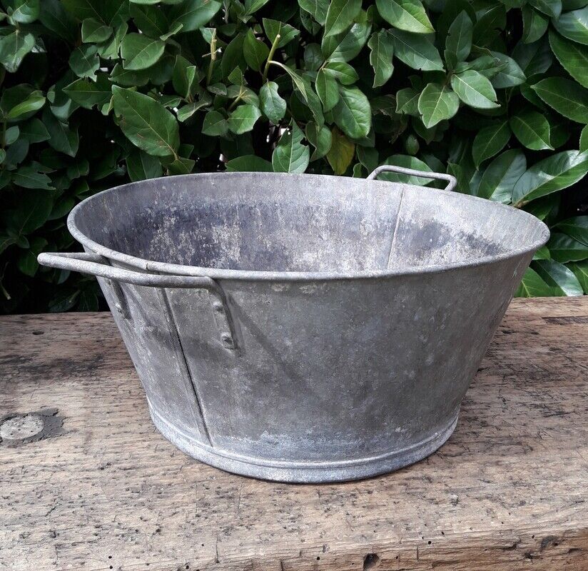 Washing basin diam41cm in zinc garden
