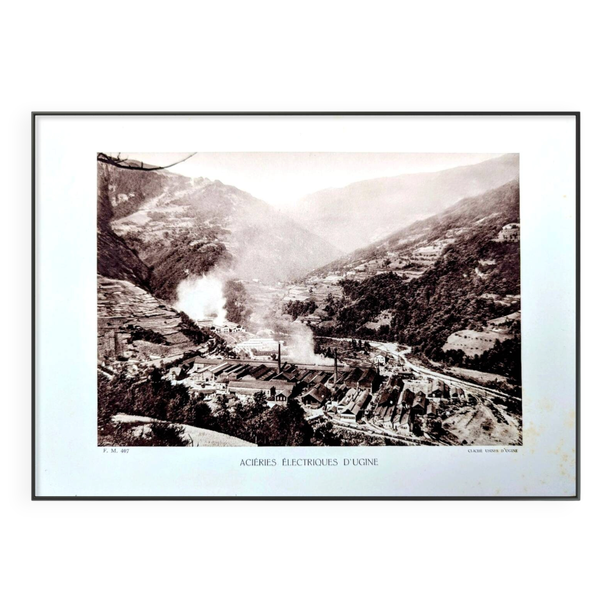 Ugine, Savoie. Photo print from 1942.