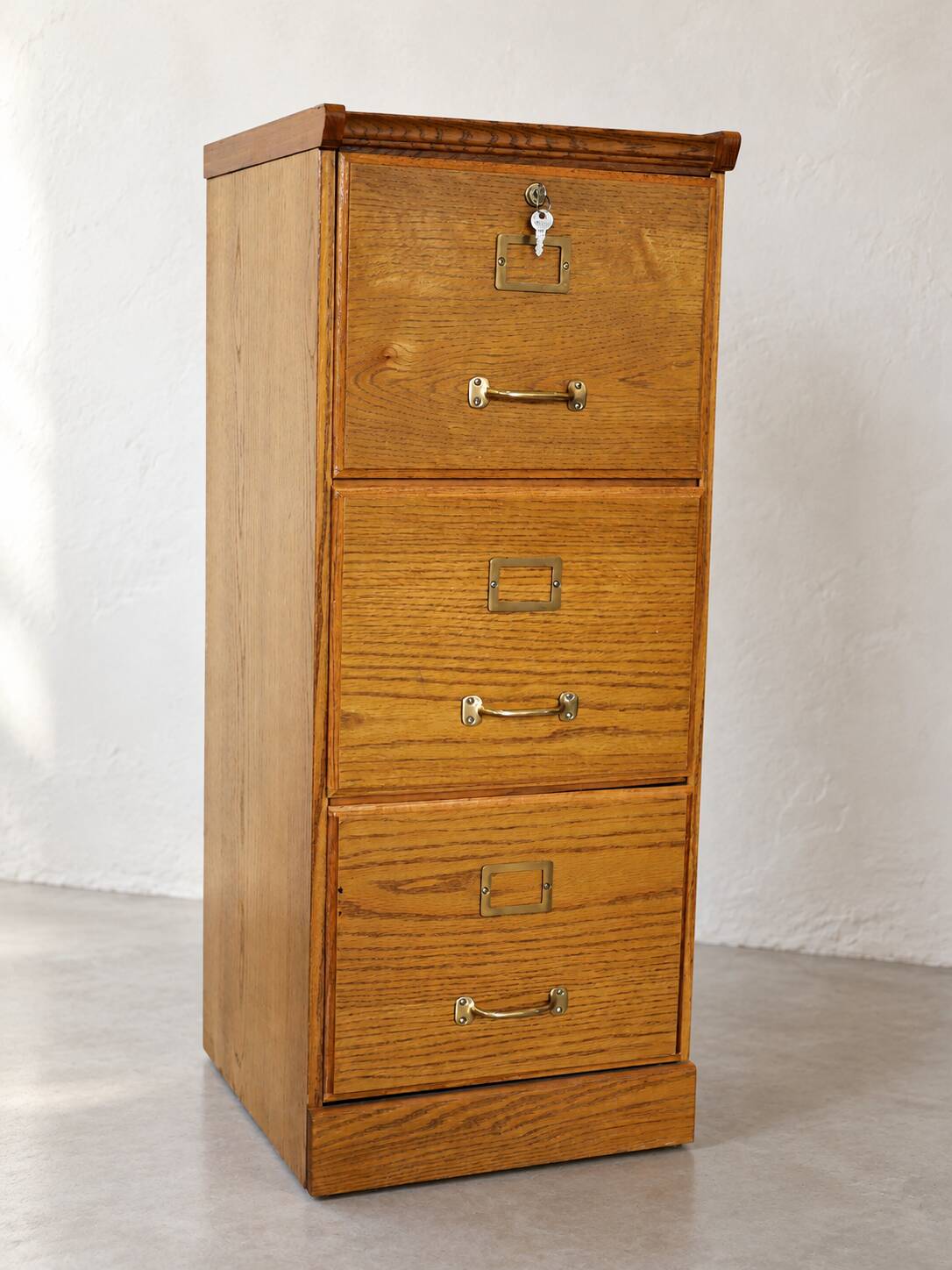 Vintage filing cabinet with three drawers