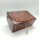Jewelry box in fully inlaid thuja wood (mother-of-pearl and acacia)