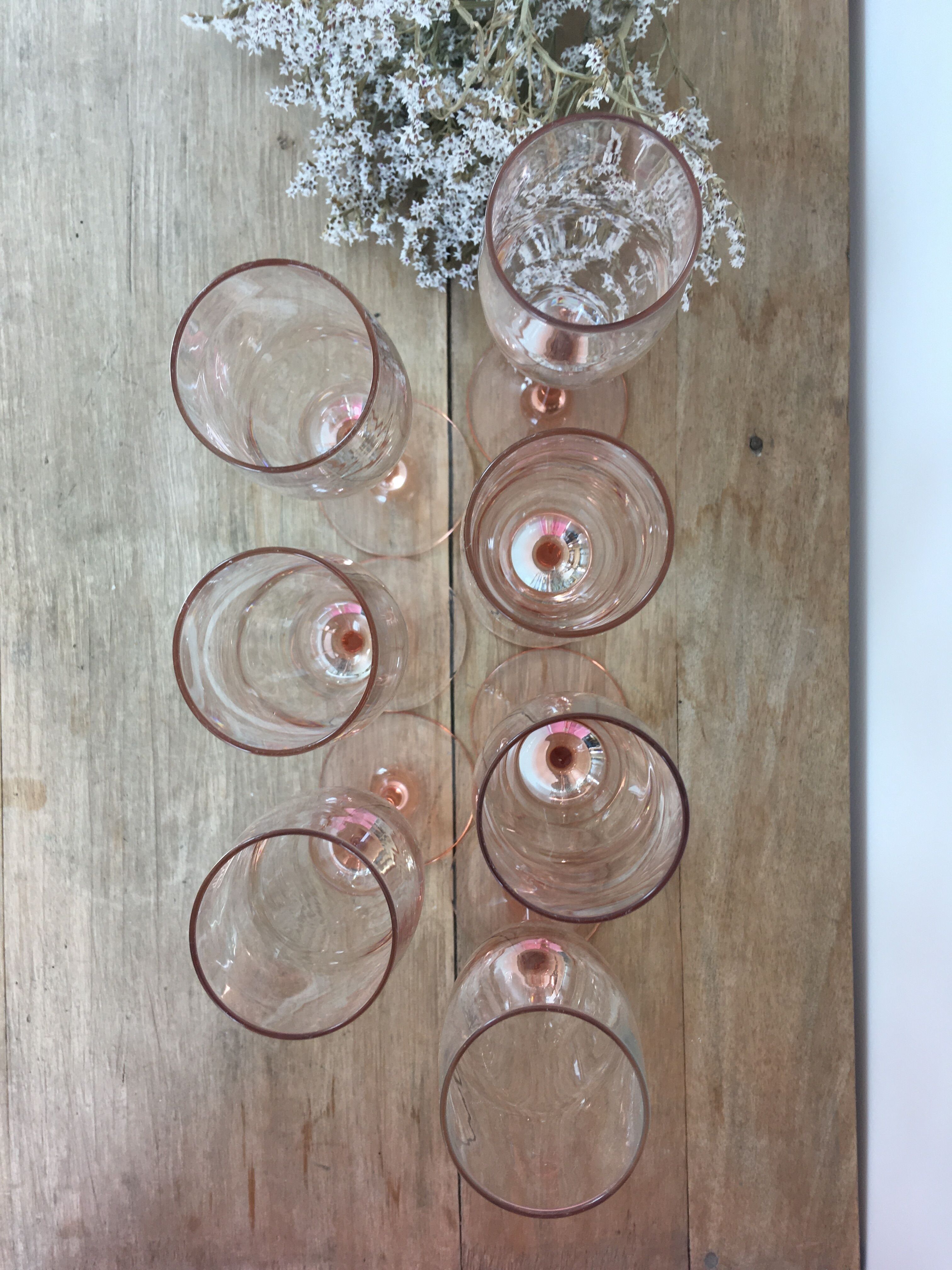 Champagne flutes Luminarc pink foot