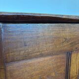 Grand coffre ancien en chêne massif – XIXe – belle patine d’origine