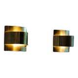 Pair of brass wall lights by Peter Celsing 1970