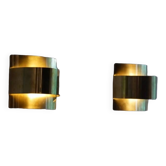 Pair of brass wall lights by Peter Celsing 1970