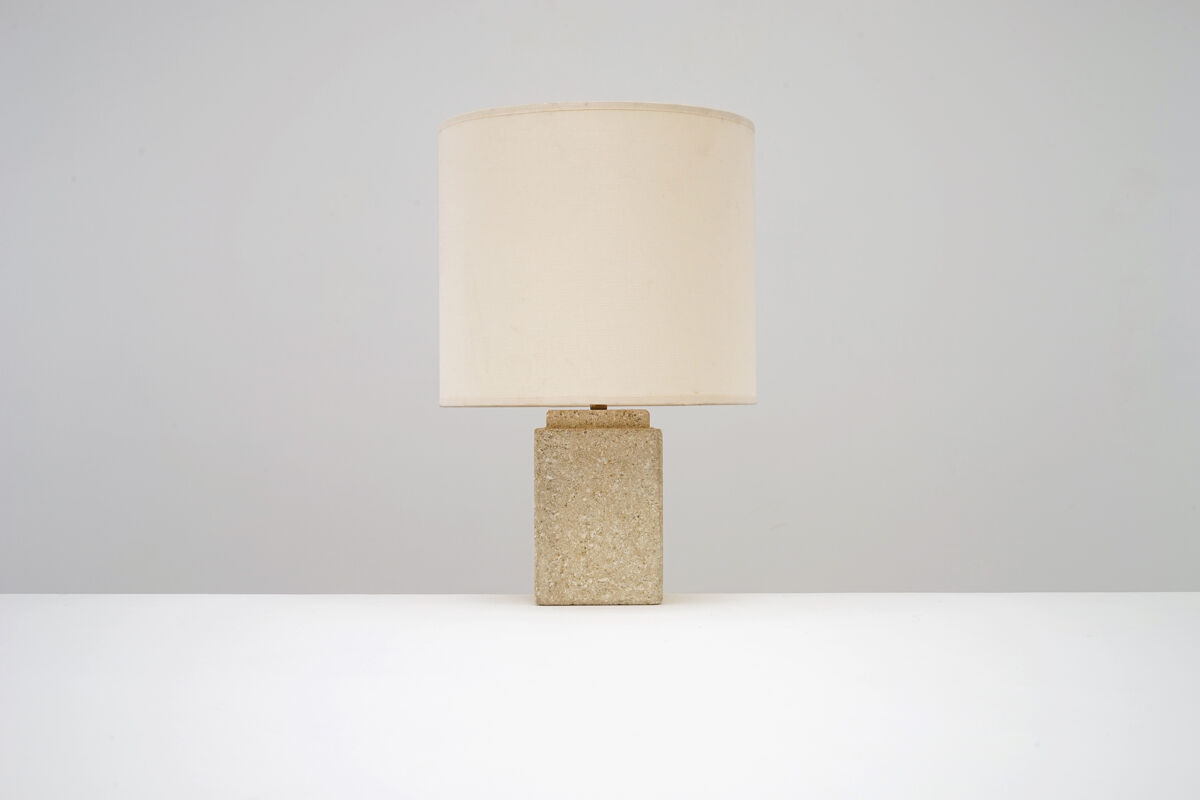 Lampe de table en pierre d'Albert Tormos circa 1970