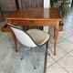 Oak desk, 1 drawer and 1 removable document holder, 1950