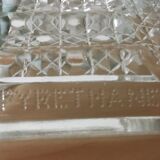 Molded glass pencil holder