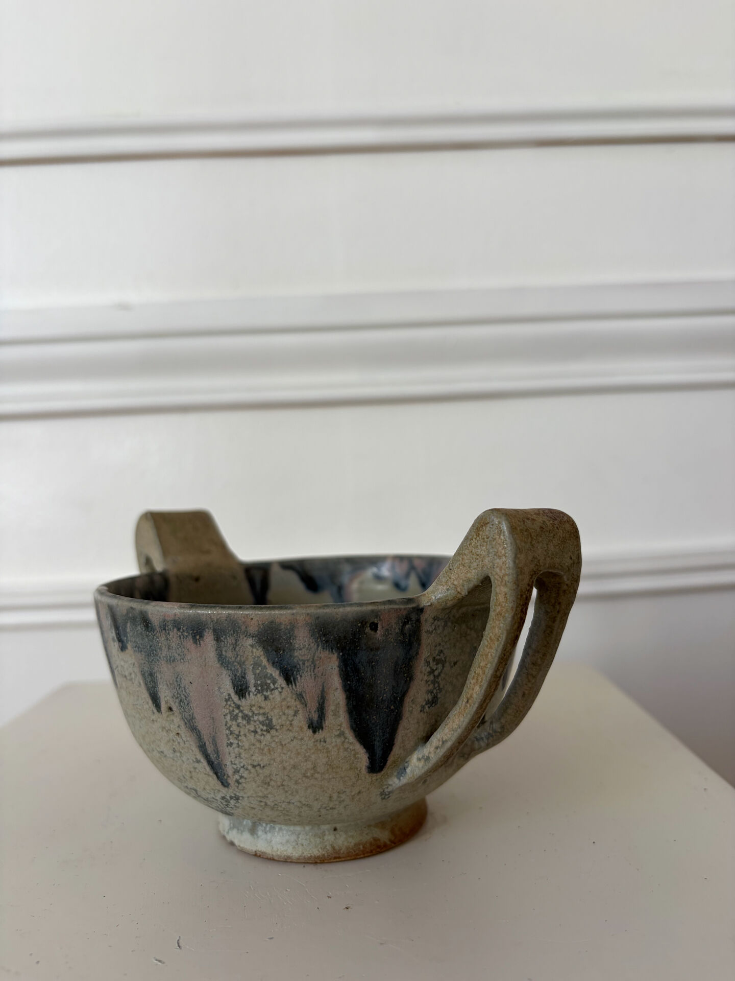 Stoneware bowl signed Gréber