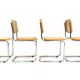 Set de 4 chaises "B32", Marcel Breuer, Italie, 1990