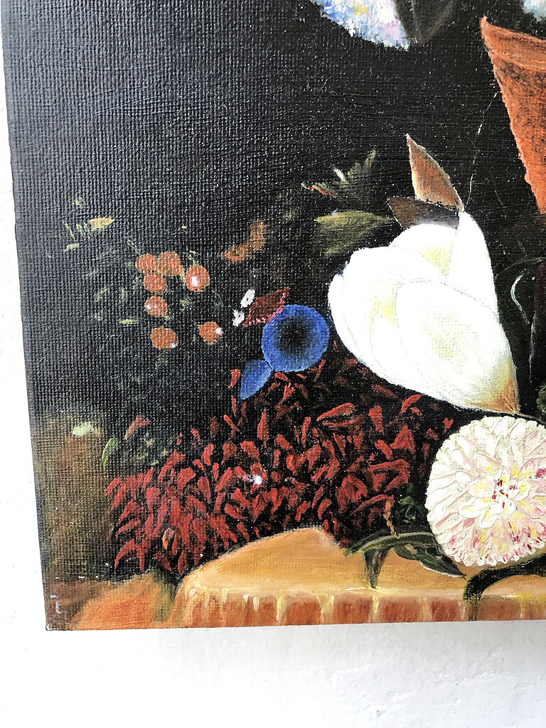 Canvas oil fruit and flowers