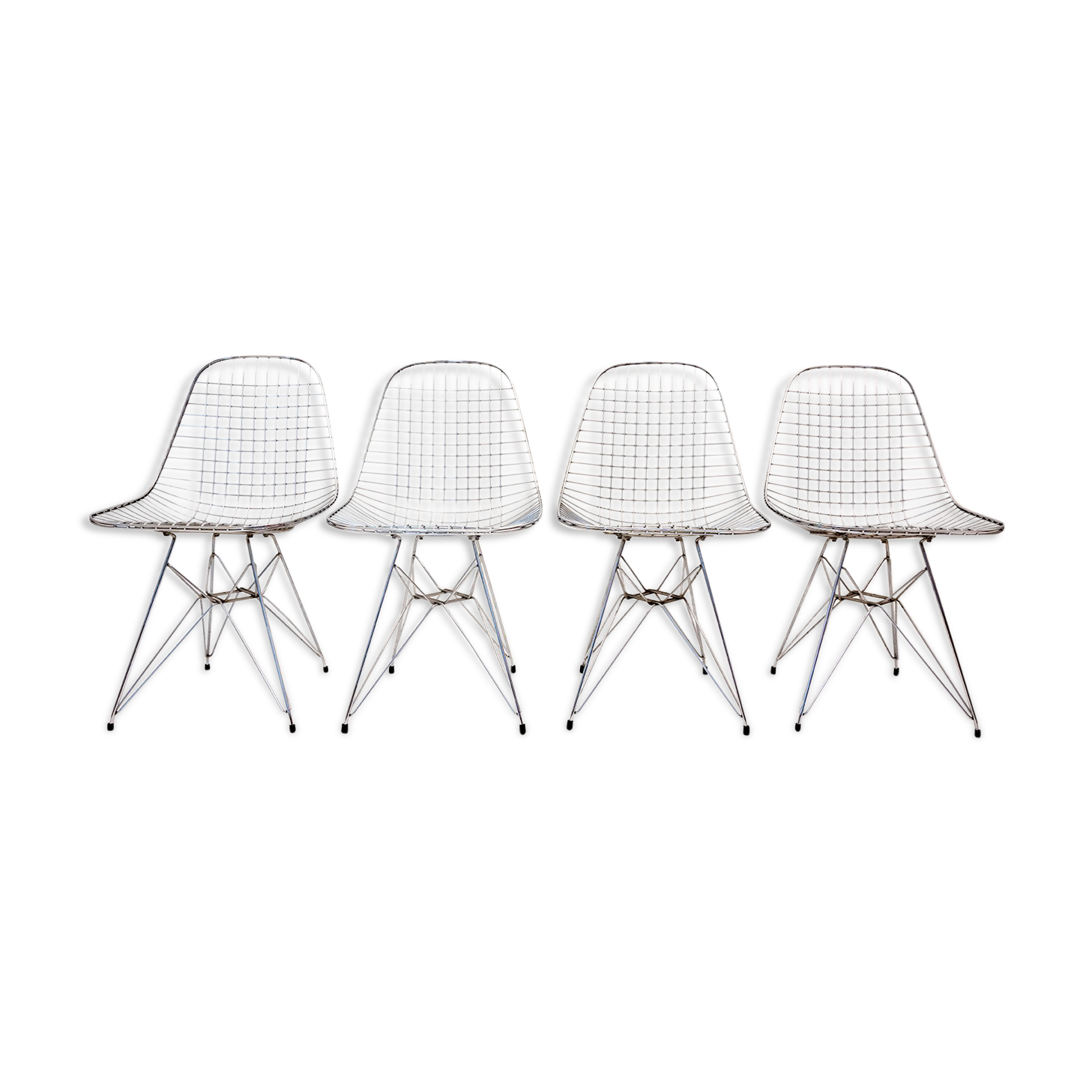 Set of 4 DKR chairs by Charles & Ray Eames for Herman Miller, year 50