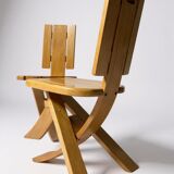 Set of 4 Pierre Chapo chairs from Seltz - 1960s/1970s