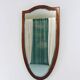 Early Biedermeier Large Antique Pearwood Shield Wall Mirror, Vienna, 1820s