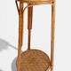 Table d'appoint, support à plante en bois, bambou et roseau, années 1960