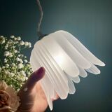 Vintage frosted glass tulip pendant light