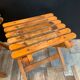 Duo of vintage folding wooden plant doors