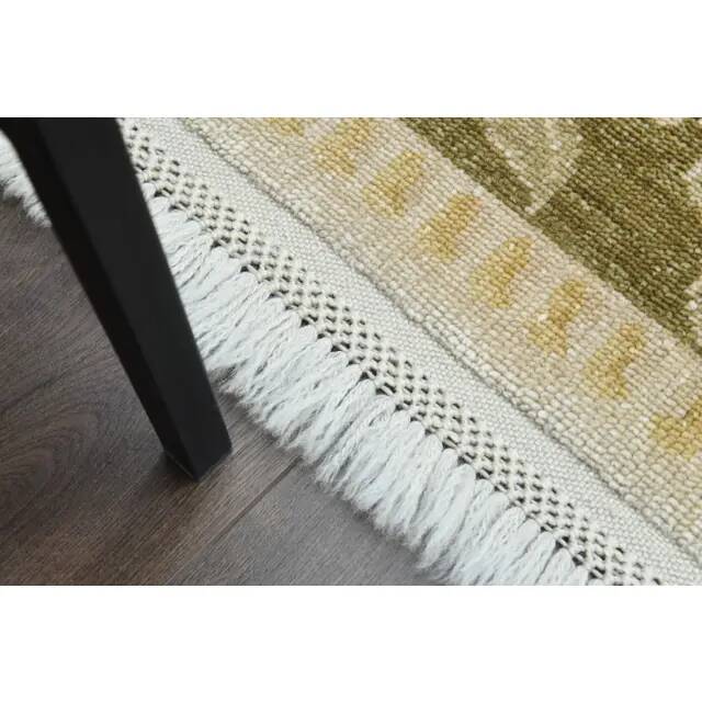 Vintage Turkish Oushak Handmade Wool Cotton Tan Area Rug 235x240