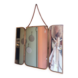 Solid brass triptych barber mirror