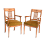 Pair of Directoire style armchairs