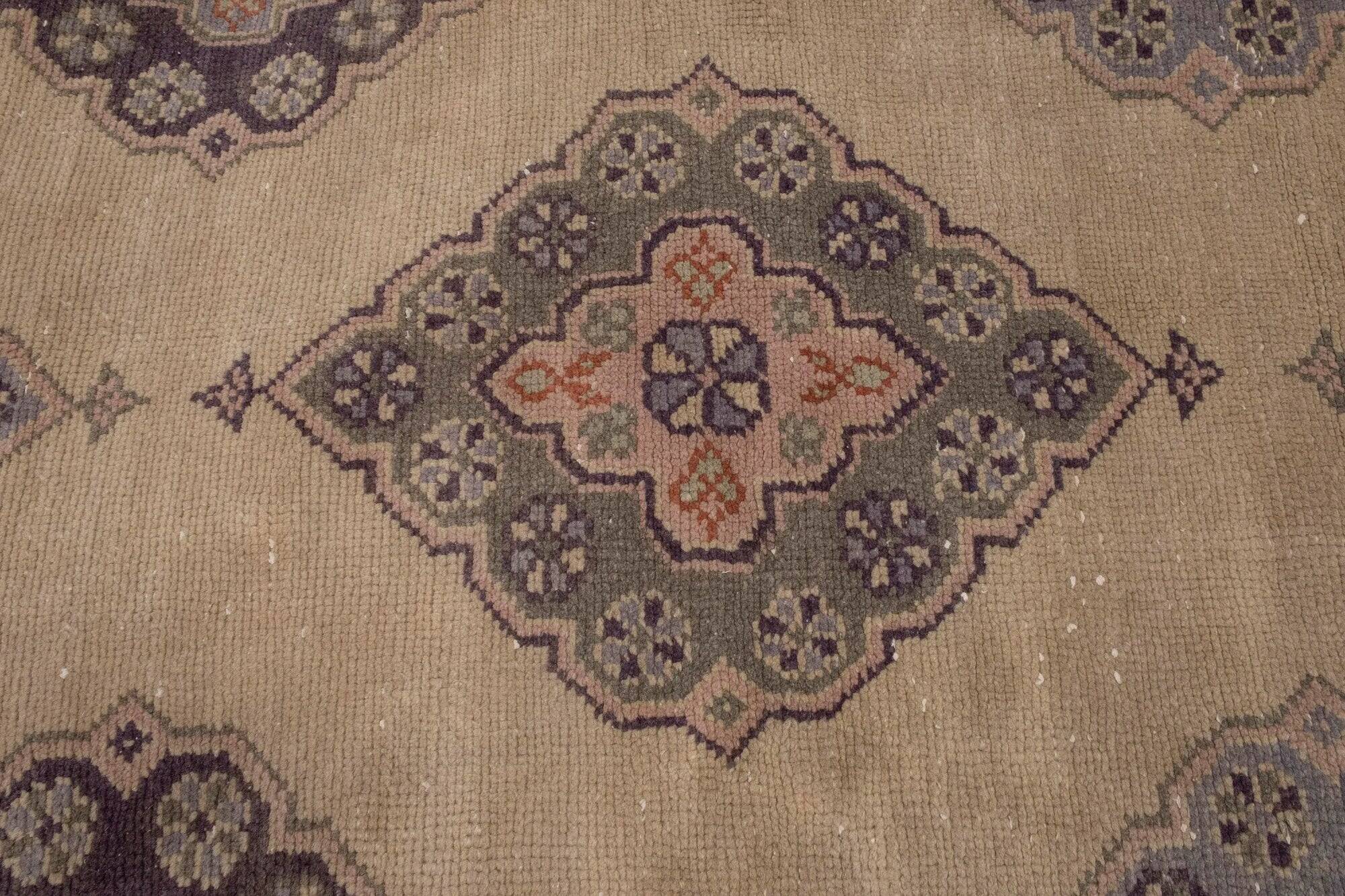 Vintage Turkish hallway rug 75x348 cm