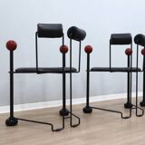 1980s authentic Memphis Era post modern chairs set of 4