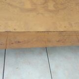 Wooden table with burl by Jean Claude Mahey Roche Bobois