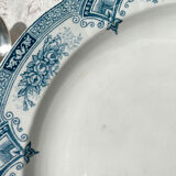 Vintage round dish Terre de fer ONNAING model "PRINTEMPS"