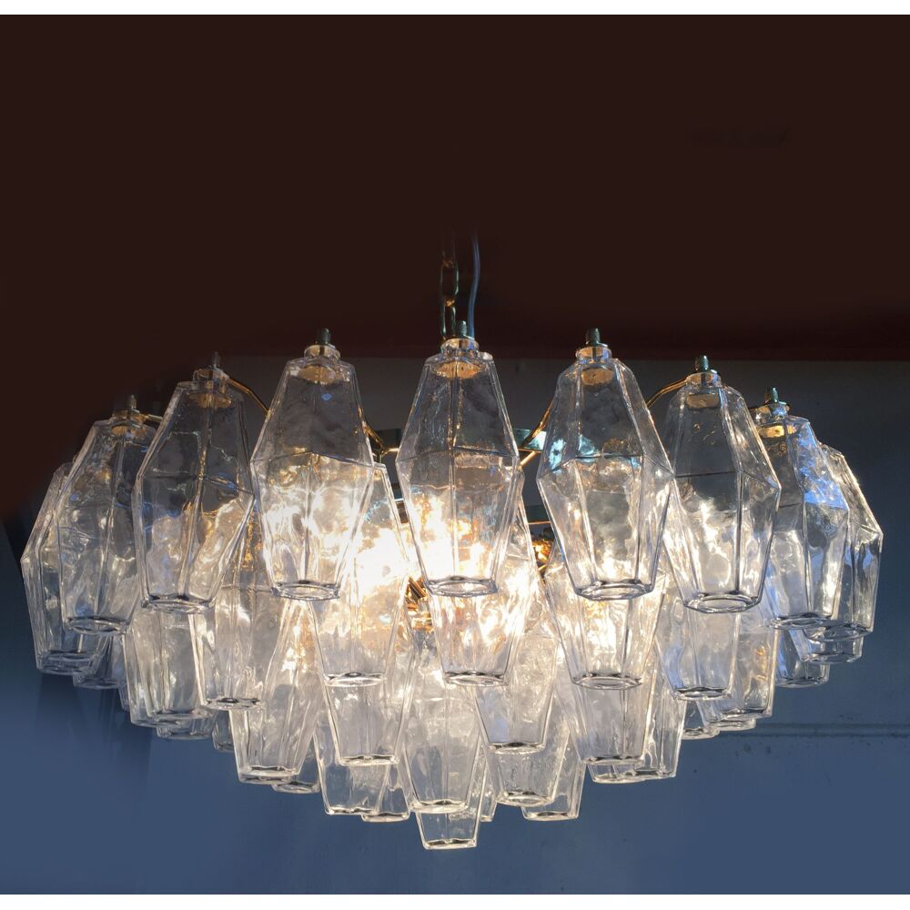 Fume’ “poliedri” murano glass chandelier d60