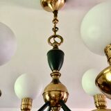 Green and gold directoire chandelier