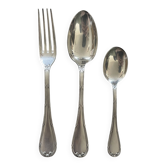 Set of 3 silverware cutlery Ribbons Christofle