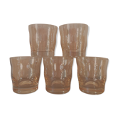 5 verres à apéritif irisés