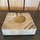 Cerrie Nestore travertine ashtray and table lighter set