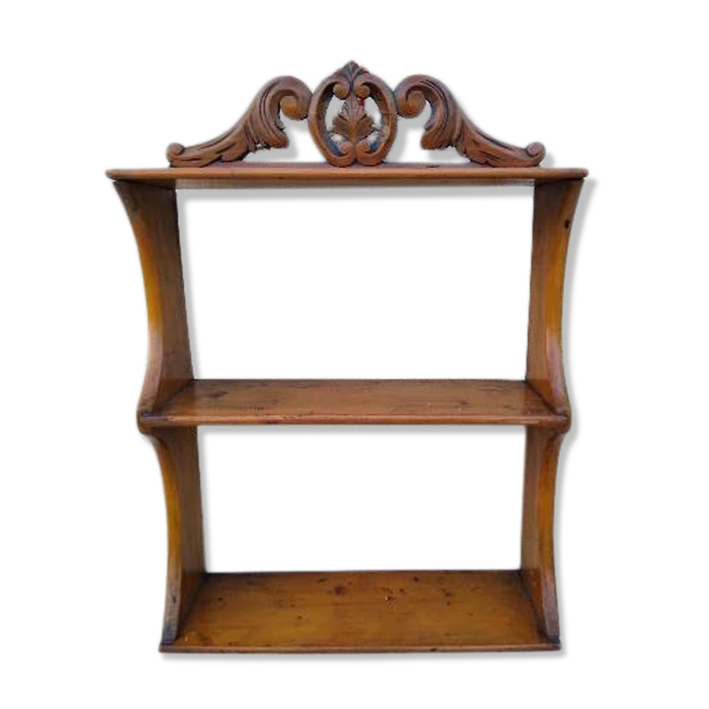 Antique solid wood wall shelf