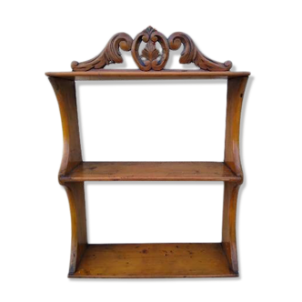Antique solid wood wall shelf