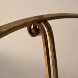 Wrought iron gilt coffee table, Italy 1940s