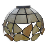 Vintage mother-of-pearl and glass ceiling pendant lampshade