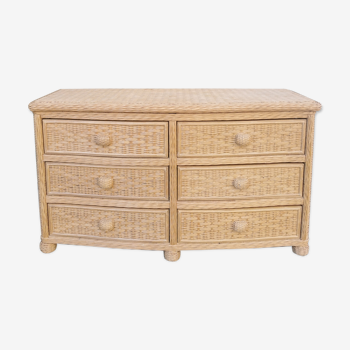 Wicker chest of drawers
