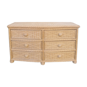 Wicker chest of drawers