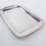 Stainless steel tray, Italian design, 1970s, made in Italy