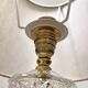 Lampe de table en verre taillé et laiton, circa 1950