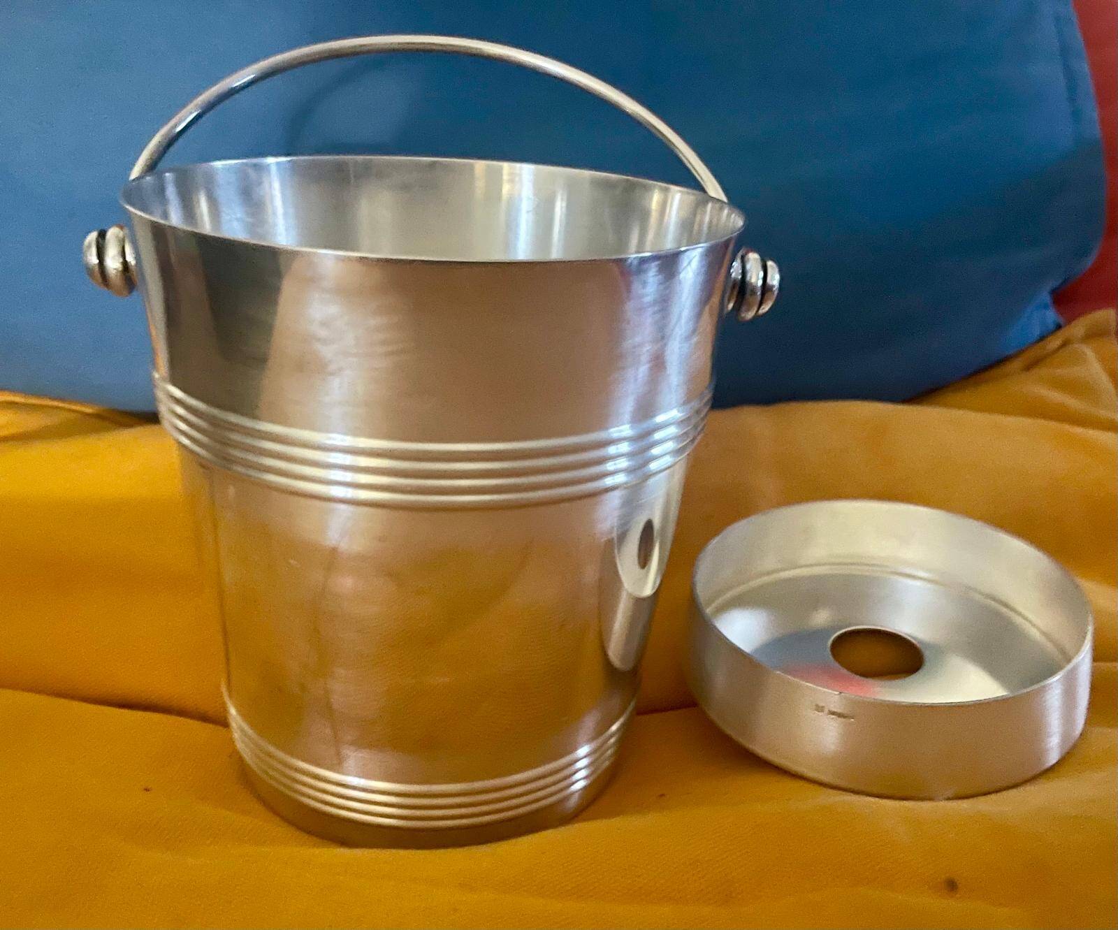 Christofle silver-plated ice bucket model Biarritz