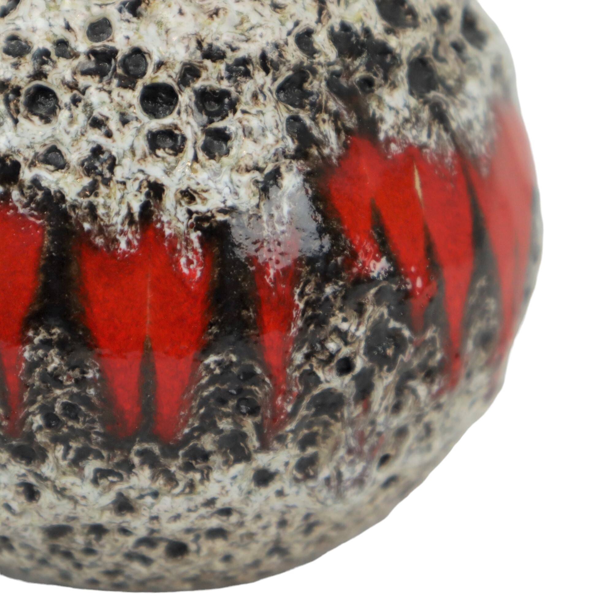 Fat Lava Design Vase West Germany Pottery Scheurich Lora 496-18