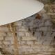 Beige/white pendant lamp by the Danish company Lyskaer, 1970-80, model 411